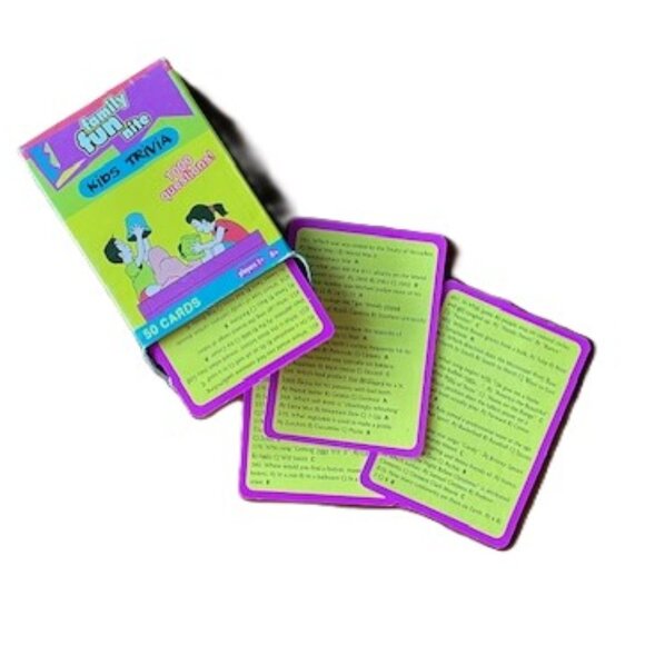 Kids Trivia Game Cards - Set of Four (4) - Picture 2 of 6